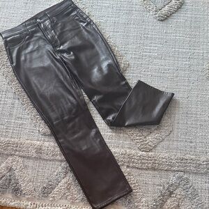 GAP Women's brown faux leather pants